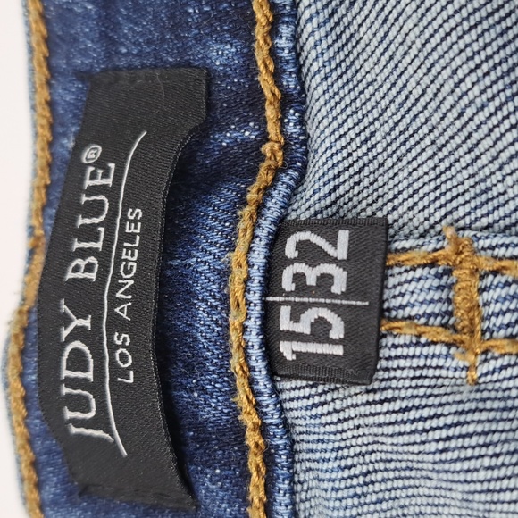 Jude Blue Slim Fit Dark Wash Distressed Blue Jeans Size 15/32 - Picture 14 of 17